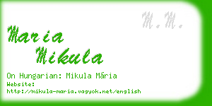 maria mikula business card